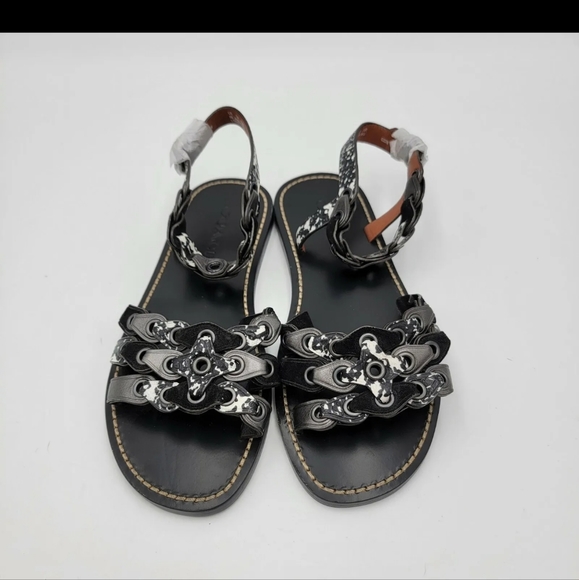Coach Chain Link Strappy Sandal Gunmetal New NWOB Size 6 - Picture 3 of 5